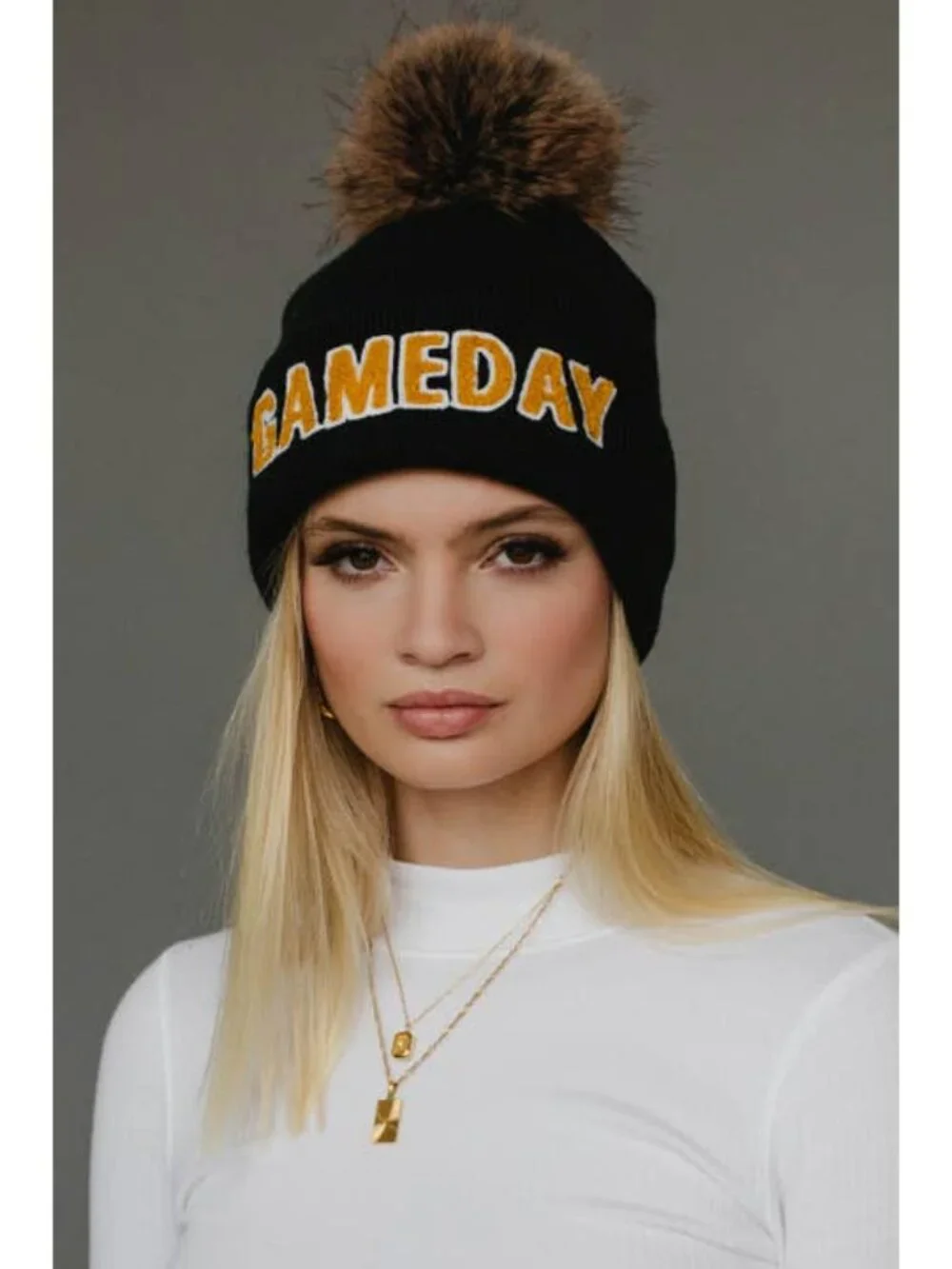Purple and Gold Gameday LSU Minnesota Vikings Pro College Football Mittens Hat